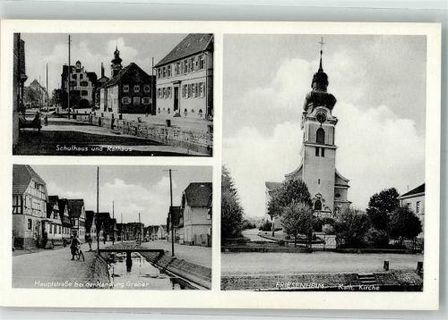 Friesenheim Kath. Kirche Hauptstraße Schule Rathaus