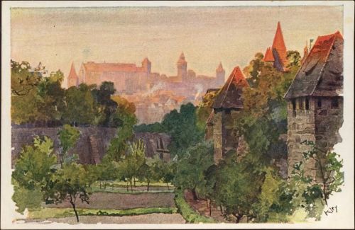 Nürnberg, Blick vom Spittlertorgraben,C. Koch,sign. Kley