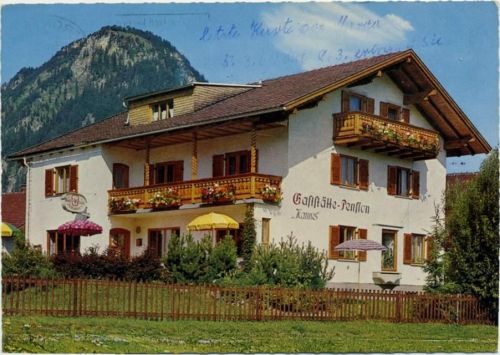 1969 Pfronten: Gaststätte und Pension Zum Hannes,A. Tanner AKU1