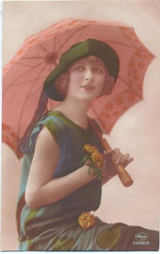1925 Frau mit Schirm,Amag