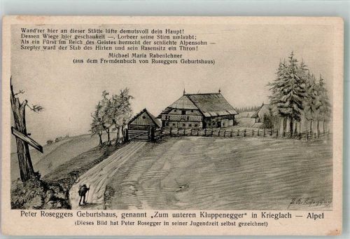 Krieglach Geburtshaus P. Rosegger sign. Rosegger,P