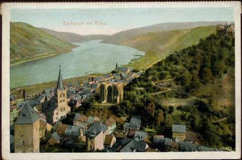 um 1910/20 Bacharach: Am Rhein,Fritz Gutmann AKU1