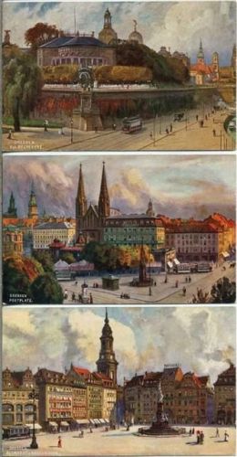 um 1910/20 Dresden, 3 tolle AK, Serie 743, No. 5, No. 6, No. 2.,T.S.N