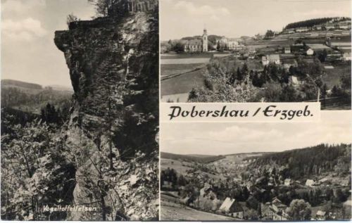 um 1960 Pobershau: Erzgeb. Vogeltoffelfelsen,Erhard Neubert AKU1