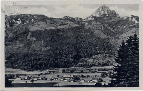 1943 Geitau mit Wendelstein,H. Heckmair AKU1