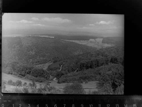 61250 W6390 Usingen GLASNEGATIV Blick v. Treisberg ins Weiltal