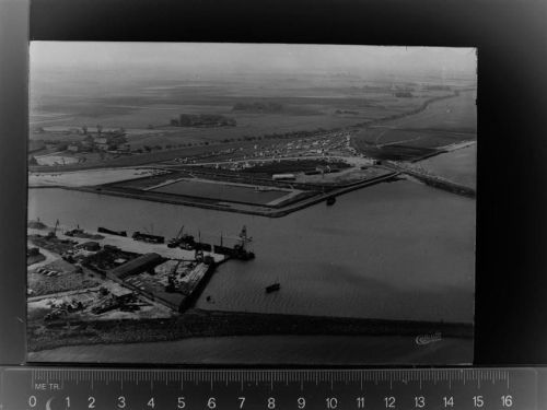 26427 W2943 Bensersiel GLASNEGATIV Hafen