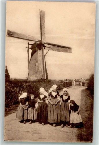 Zeeland Windmühle Tracht Frauen Kinder