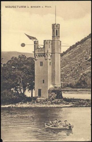 um 1910 Bingen, Mäuseturm,Louis Glaser