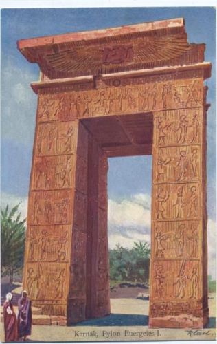 1910/20 Karnak, Pylon Euergetes I.,sign. R. Carl