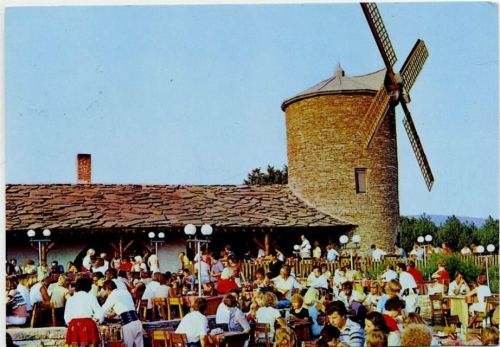 1985 Slantschev Brfag, Windmühle-Restaurant. (windmill-restaurant), Bulgarien (Bulgaria).