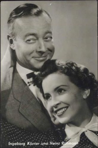 um 1957 Ingeborg Körner, Heinz Rühmann, Schauspieler,VEB Progress -Film-Vertrieb