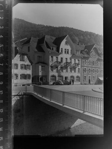 78132 W7746 Hornberg , Schwarzwaldbahn GLASNEGATIV Hotel Sonne