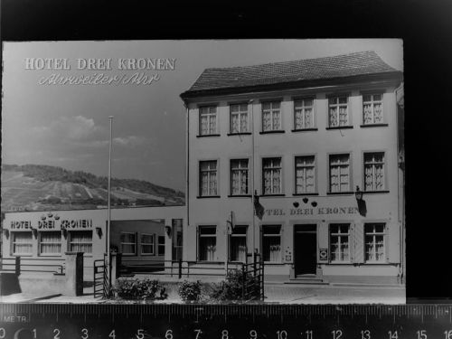 53474 W5483 Ahrweiler GLASNEGATIV Hotel Drei Kronen