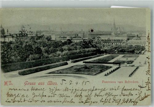 Wien 1898 Panorama vom Belvedere