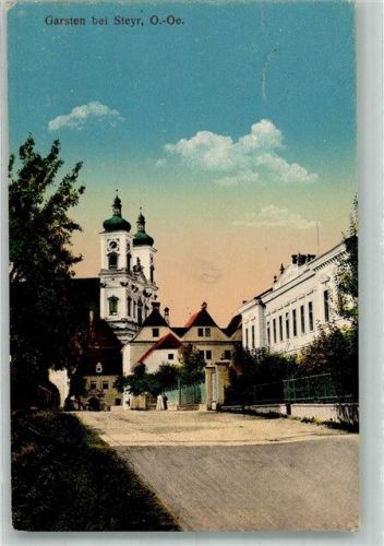 Garsten 1918 Kirche Photochromiekarte
