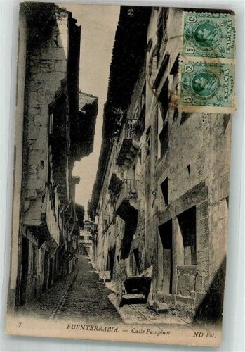 Fuenterrabia Gasse Calle Pampinot Marke bildseitig