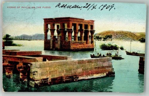 Assuan 1909 Kiokse of Phylae on the Flood