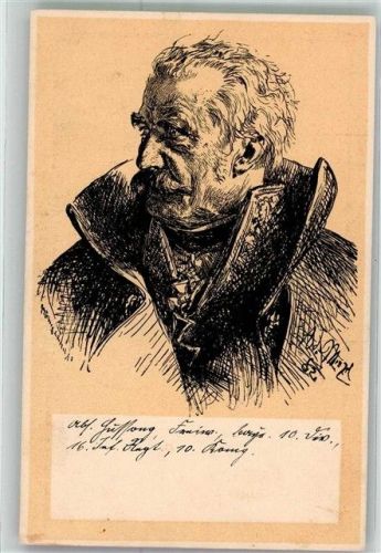 sign. Von Menzel, Adolf Marschall Vorwärts Blücher Nr. 86