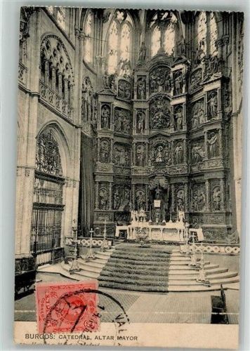 Burgos 1920 Kathedrale Altar Mayor Marke Bildseitig