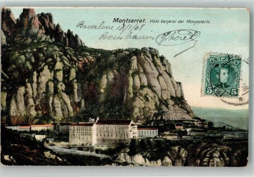 Montserrat 1908 Kloster Marke bildseitig