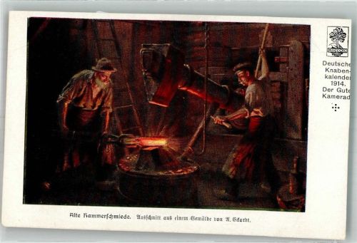 sign. Eckardt A. Alte Hammerschmiede Deutscher Knabenkalender 1914