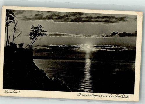 Neukuhren 1939 Sonnenuntergang Steilküste