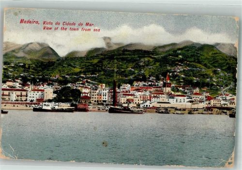Madeira 1924 Hafen blick von der See