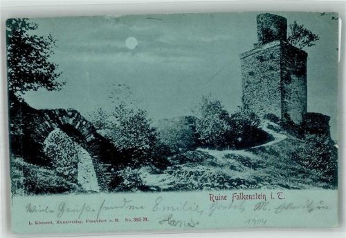 Falkenstein 1904 Ruine Mond