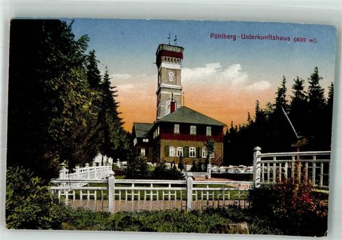 Annaberg-Buchholz 1920 Pöhlberg-Unterkunftshaus und Aussichtsturm Fotograf Franz Landgraf