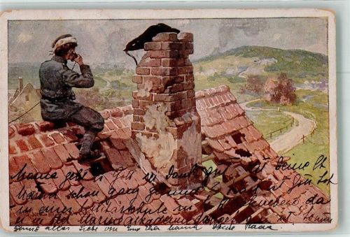 sign. Jung Fr. Leopold Wiestl gibt d. Artillerie wichtige Zielaufklärung