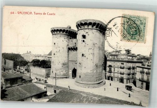 Valencia 1910 Torres de Cuarte Marke Bildseitig