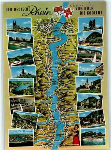 W5400 Koblenz am Rhein Riesenkarte Mehrfachaufnahme Landkarte