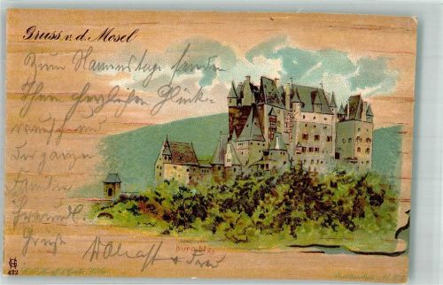 Wierschem 1904 Burg Elz Bahnpost