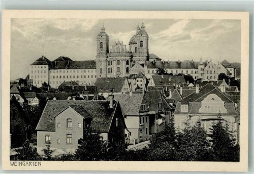 Weingarten Panorama des Ortes mit der Benediktiner-Abtei
