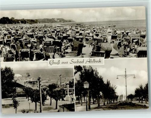 Seebad Ahlbeck Strand Strandkörbe Ortsansichten 3-Bildaufnahme