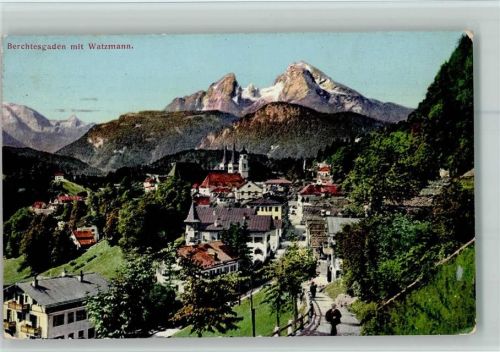 Au Ortsansicht mit Watzmann