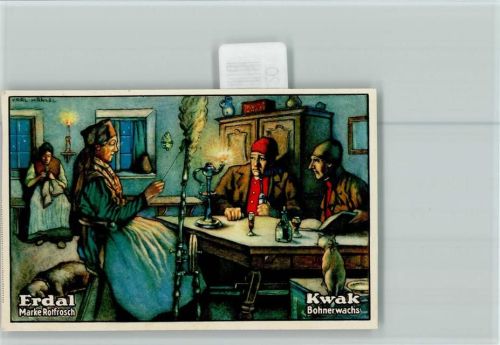 Erdal-Kwak Sammelbild Entwicklung des Lichtes Öllampe Talglicht Serie 73 Bild 3