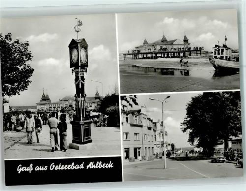 Seebad Ahlbeck Seebrücke Ortsansichten Uhr 3-Bildaufnahme