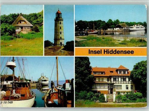 Insel Hiddensee Kloster Fischerhäuser Hafen Leuchtturm HO-Gasthaus
