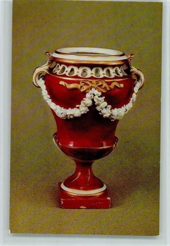 Englisches Porzellan Vase mit Rosenborte 18. Jahrhundert