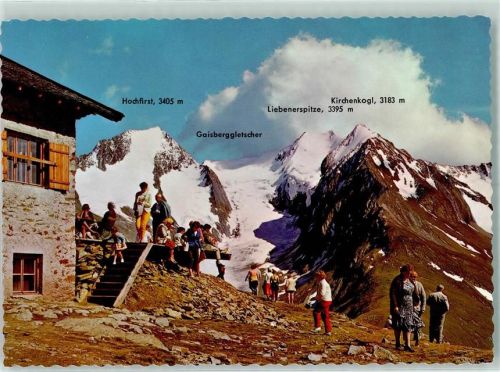 Obergurgl Gletscherhäusl Hohe Mut mit Hochfirst Gaisberggletscher Liebenerspitze Kirchenkogl Hüttenstempel