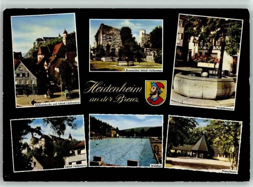 Heidenheim Michaelskirche Schloß Hellenstein Brunnenhof Schloß Hellenstein Wedelbrunnen Waldbad Naturtheater