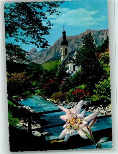 Ramsau Kirche mit Reiteralpe Edelweiß AKU2