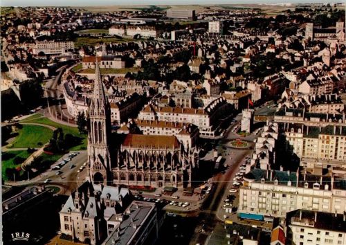 Caen Luftaufnahme -Scanstrich