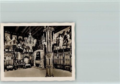 Neuschwanstein Schloß Schwanstein Schlafzimmer Tristan und Isolde Foto 7x9cm AKU1