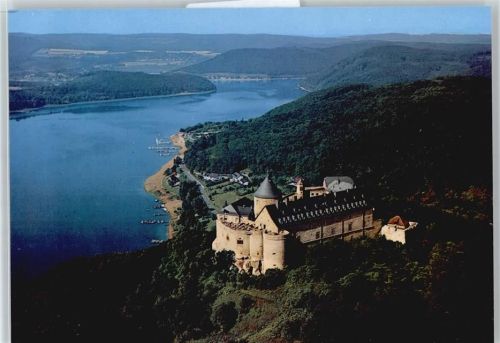 Waldeck Fliegeraufnahme Berg See Wald