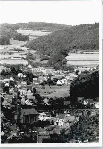 35080 W3551 Hartenrod b Gladenbach - Kirche Berg Baum