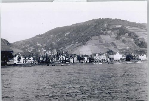 Assmannshausen Foto Fluss Schiff Berg Haus Baum