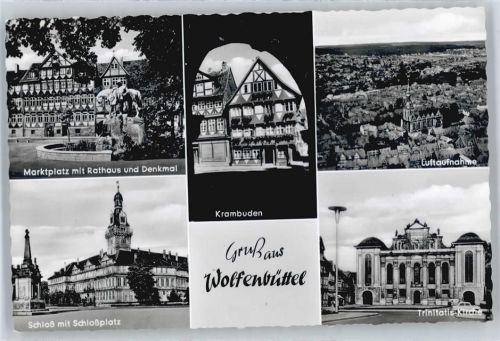 Wolfenbüttel Marktplatz, Rathaus, Kirche, Schloß, Krambuden